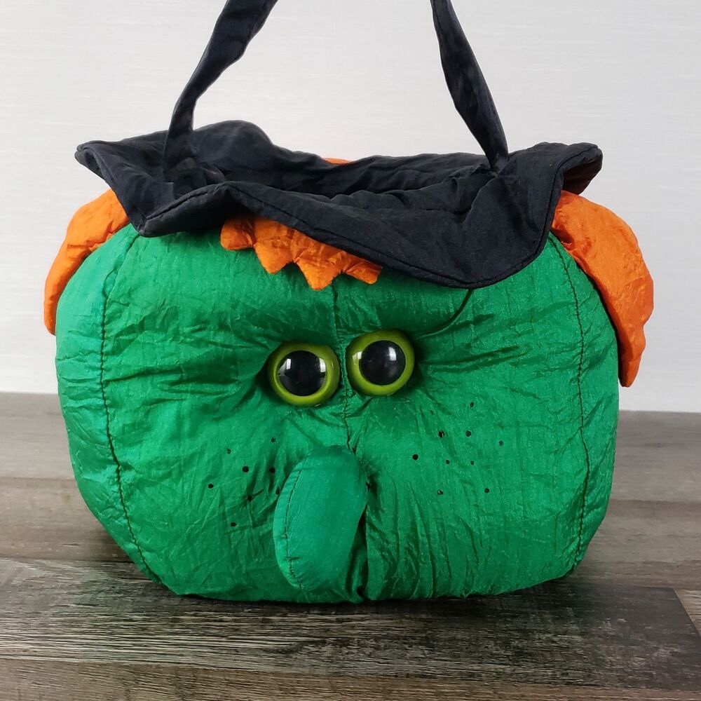 Midwestern Home Pro. Parachute Witch Candy Pail Basket Halloween 90's VTG